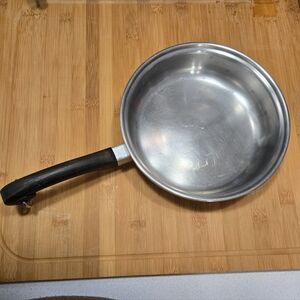 Vtg Saladmaster Stainless Steel Skillet Sauce Pan, 9 inch